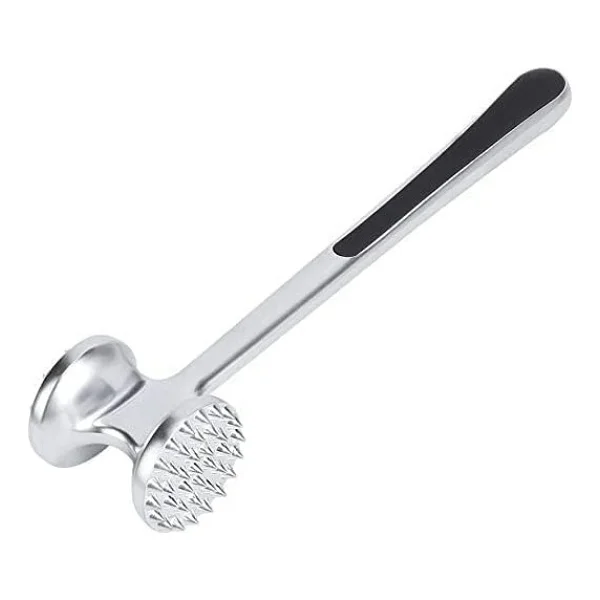 Paslanmaz Çelik Et Döveceği, 22 Cm, Çift Taraflı Başlık, Kaymaz Saplı - Görsel 6