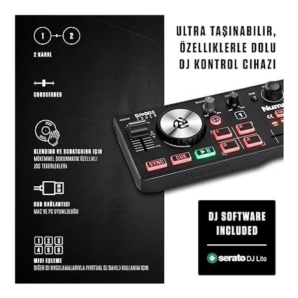 Numark Dj2go 2 Touch Dj Controller - Görsel 3