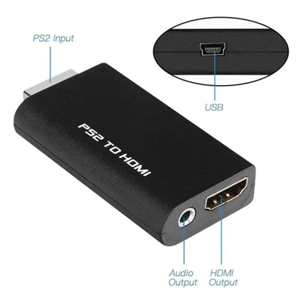 Ps2 To Hdmi TV Kablosu Çevirici Dönüştürücü Adaptör - Görsel 4