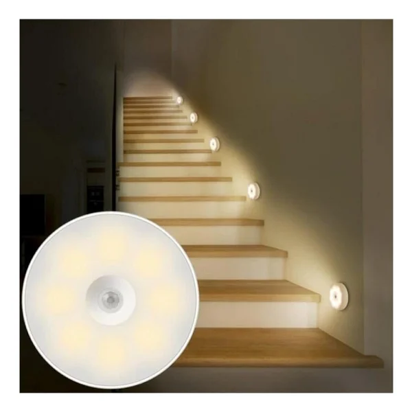 Hareket Sensörlü USB Şarjlı Lamba LED Işık Sensörlü Lamp Gece Lambası Hareket Sensör LED Sensör Lamba - Görsel 2