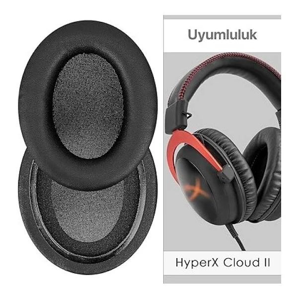 Hyper X Cloud 3/2 / 1 Ve Cloud Alpha İçin Suni Deri Kulaklık Pedi Yüksek Kaliteli Materyal Kulaklık Süngeri - Görsel 4