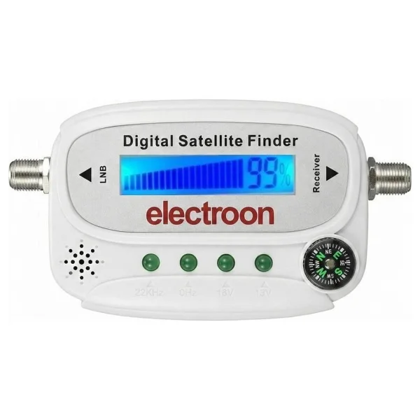 Electroon Ant-9505 Satfinder Lcd Ekranlı Pusulalı Dijital + Ara Kablolu Uydu Bulucu Beyaz - Görsel 3