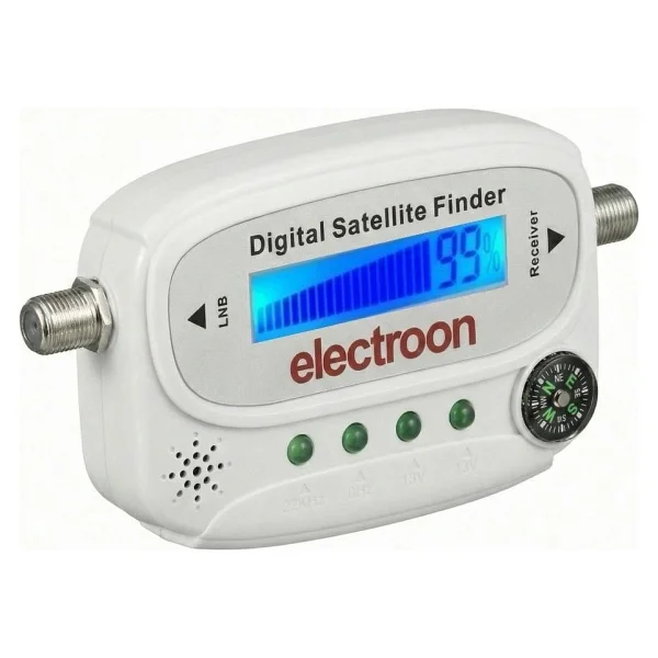 Electroon Ant-9505 Satfinder Lcd Ekranlı Pusulalı Dijital + Ara Kablolu Uydu Bulucu Beyaz - Görsel 6