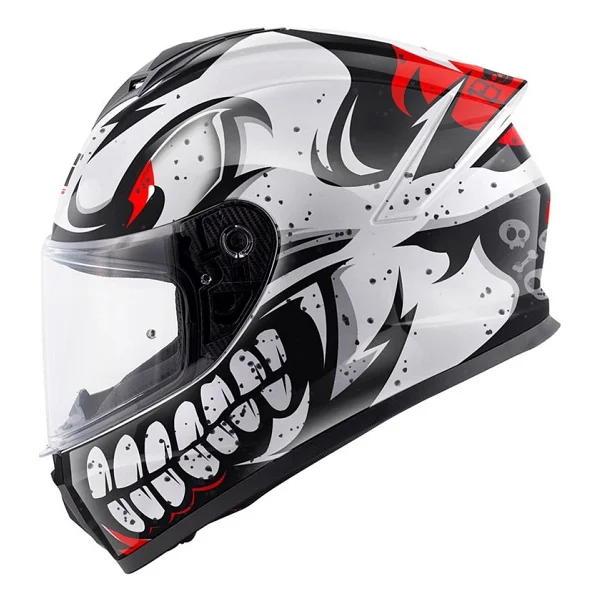 Givi 50.X Bones Beyaz Kırmızı Full Face Motor Kaskı - Görsel 5