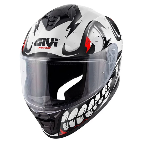 Givi 50.X Bones Beyaz Kırmızı Full Face Motor Kaskı - Görsel 2