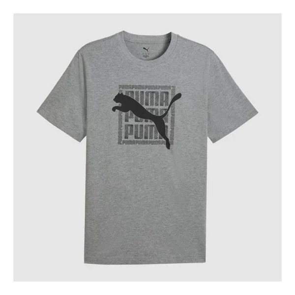 Puma Graphic 691775-03 Gri Kısa Kollu Bisiklet Yaka Erkek Tişört - Görsel 7