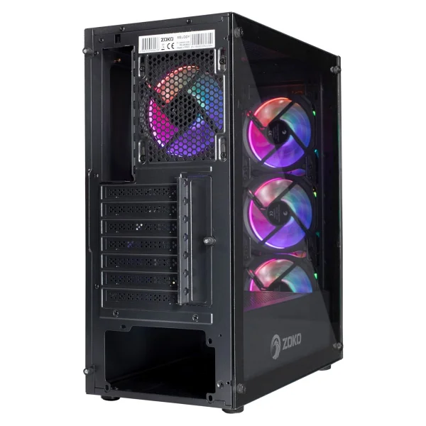 Zoko Melody 4x12 Cm 700w Temper Cam Mesh Panel Oyuncu Bilgisayar Kasası - Görsel 3