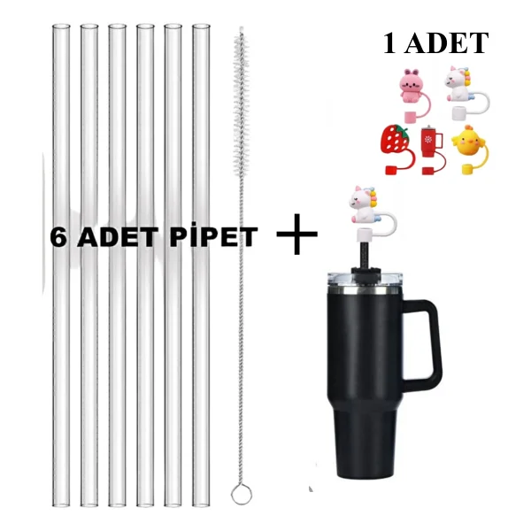 Stanley Quencher Krem 1.18 Lt Pipetli Termos Bardak - Görsel 10