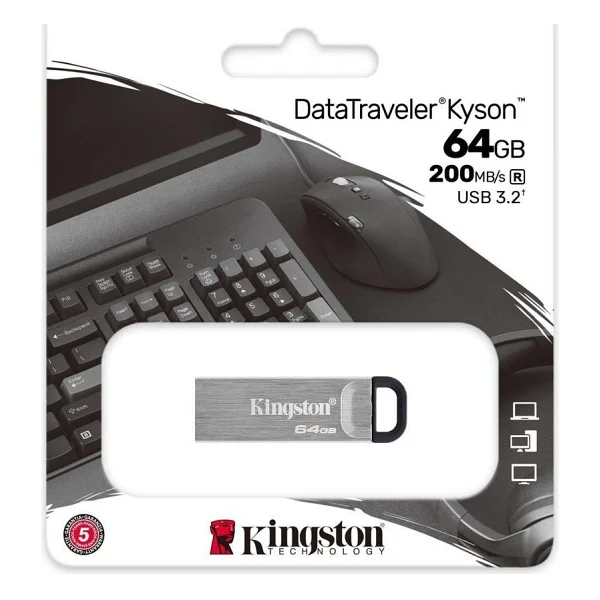 Kingston Datatraveler Kyson Dtkn/64gb 64 GB Flash Bellek - Görsel 2