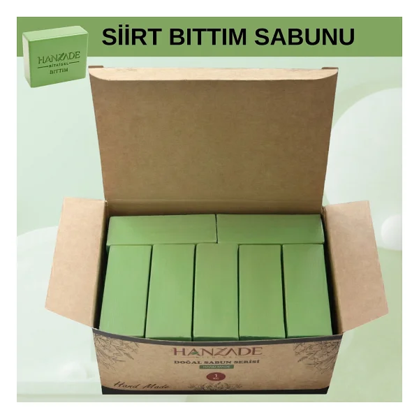 Hanzade Bitkisel Doğal El Yapımı Yeşil Siirt Bıttım Sabunu 1 Kg - Görsel 2