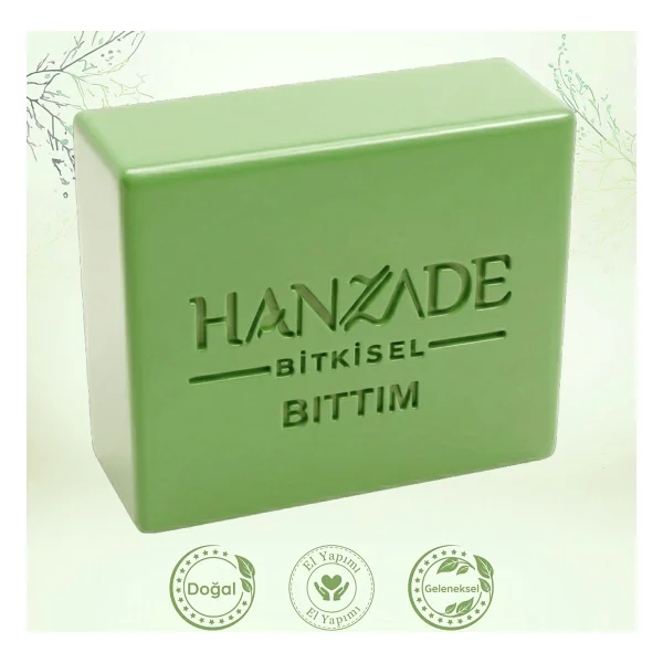 Hanzade Bitkisel Doğal El Yapımı Yeşil Siirt Bıttım Sabunu 1 Kg - Görsel 4