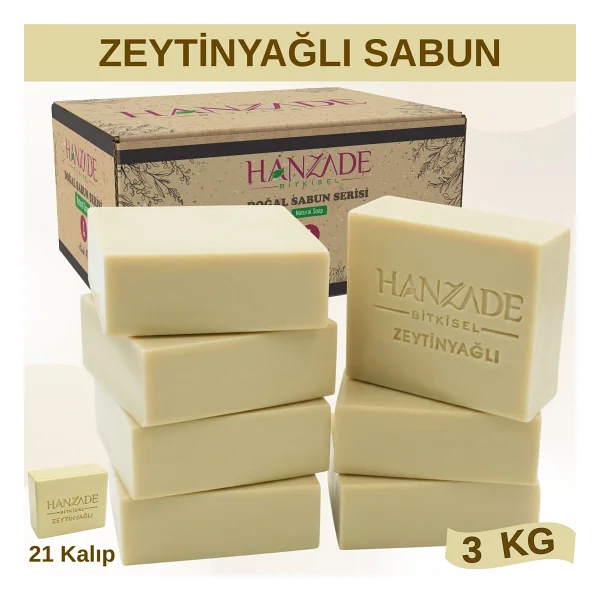 Hanzade Bitkisel Doğal El Yapımı Hatay Zeytinyağlı Sabun 3 Kg - Görsel 7