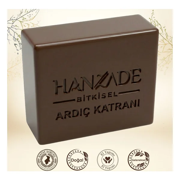 Hanzade Bitkisel Doğal El Yapımı Hatay Ardıç Katranı Sabunu Katranlı Sabun 2 Kg - Görsel 4