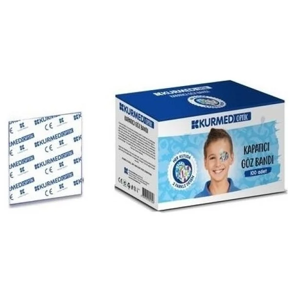 Kurmed Optik Çocuk Kapatıcı Göz Pedi Erkek 100 Adet - Görsel 4