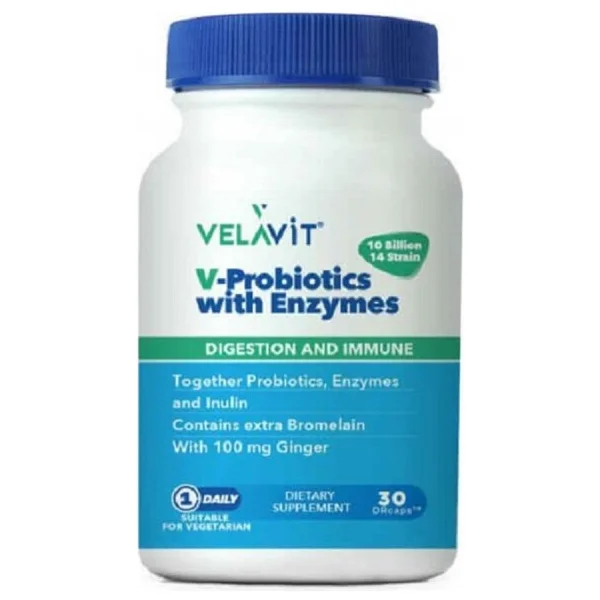 Velavit V-Probiotics With Enzymes 30 Kapsül - Görsel 8