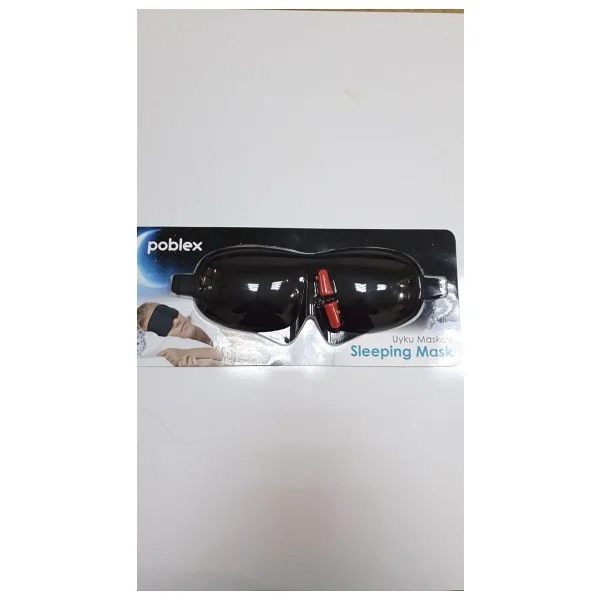 Poblex Uyku Maskesi 3d Kırmızı + Köpük Kulak Tıkacı - Görsel 6
