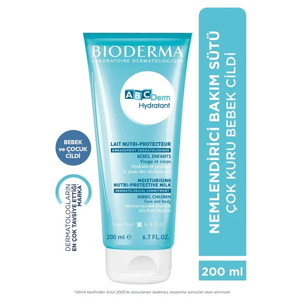 Bioderma Abcderm Hydratant Besleyici Ve Koruyucu Bakım Sütü 200 Ml - Görsel 2