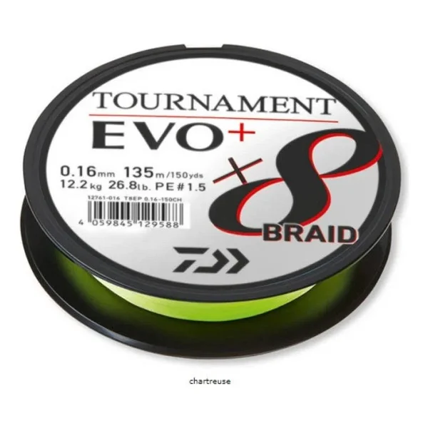 Daiwa Tournament Evo+ 8x 135 M 0.12 Mm 8.6 Kg Chartreuse İp Misina - Görsel 3