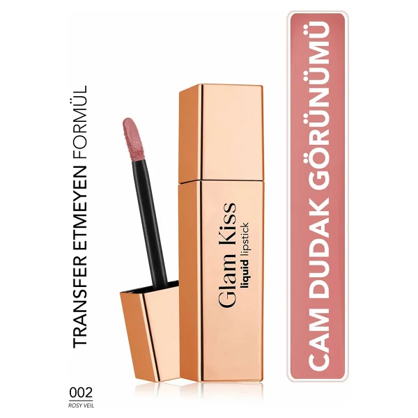 Flormar Glam Kiss Yüksek Pigmentli & Nemlendirici Parlak Bitişli 008 Scarlet Heat Likit Ruj - Görsel 10