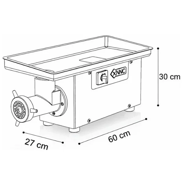 HNC No 12 Komple Paslanmaz Kıyma Makinesi 380V - Görsel 4