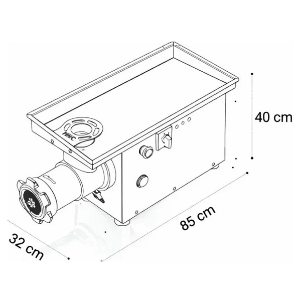 HNC No 32 Krom Kaplama Kıyma Makinesi 380V - Görsel 5