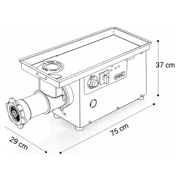 Hnc No 22 Komple Paslanmaz Kıyma Makinesi 380v - Görsel 10