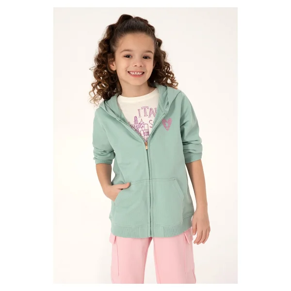 U.S. Polo Assn 50296390 Kapüşonlu Tam Fermuarlı Çocuk Sweatshirt - Görsel 6