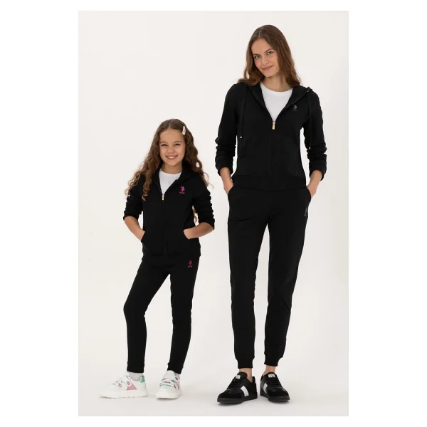U.S. Polo Assn 50316809-Vr038 Kapüşonlu Tam Fermuarlı Mor Çocuk Sweatshirt - Görsel 9