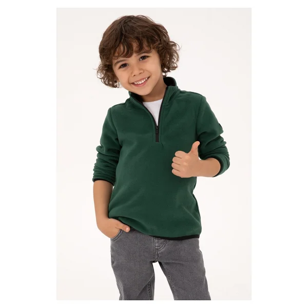 U.S. Polo Assn 50313841-Vr026 Yarım Fermuarlı Gül Kurusu Çocuk Polar - Görsel 7