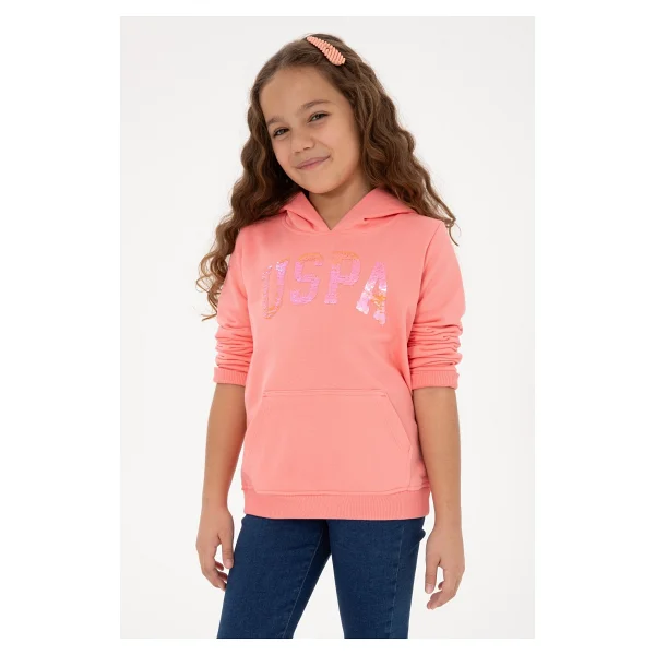 U.S. Polo Assn 50314312 Kapüşonlu Kız Çocuk Sweatshirt - Görsel 8