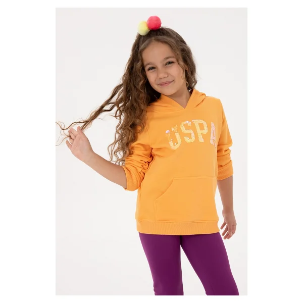 U.S. Polo Assn 50314312 Kapüşonlu Kız Çocuk Sweatshirt - Görsel 6