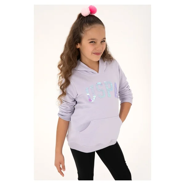 U.S. Polo Assn 50314312 Kapüşonlu Kız Çocuk Sweatshirt - Görsel 7