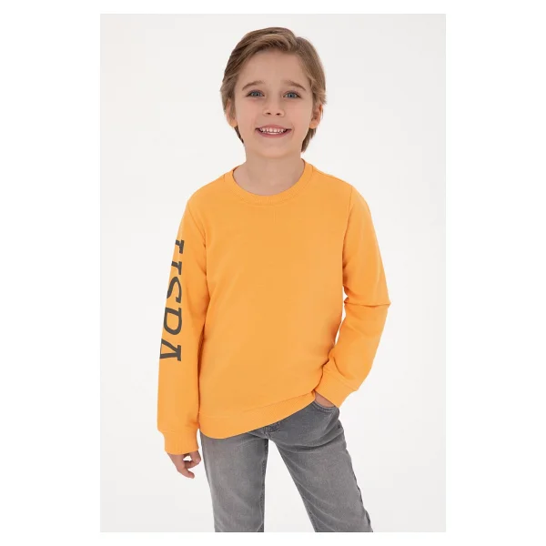 U.S. Polo Assn 50313831-Vr244 Sarı Çocuk Sweatshirt - Görsel 8