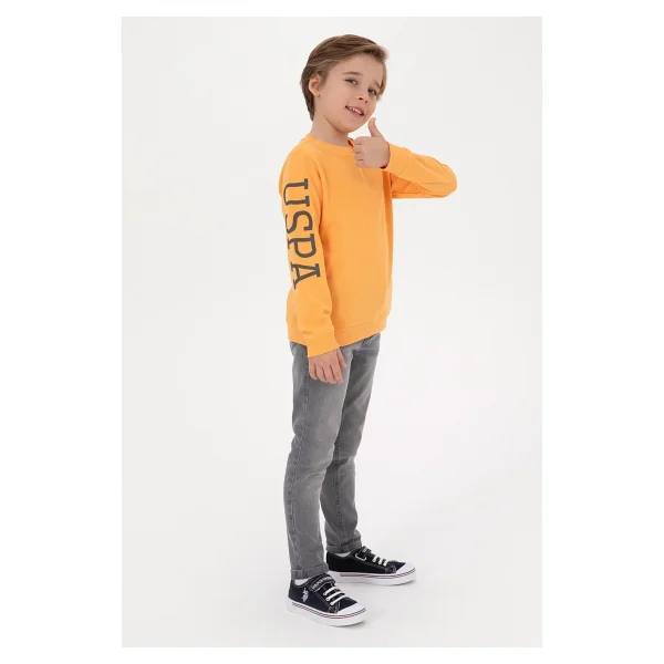 U.S. Polo Assn 50313831-Vr244 Sarı Çocuk Sweatshirt - Görsel 2