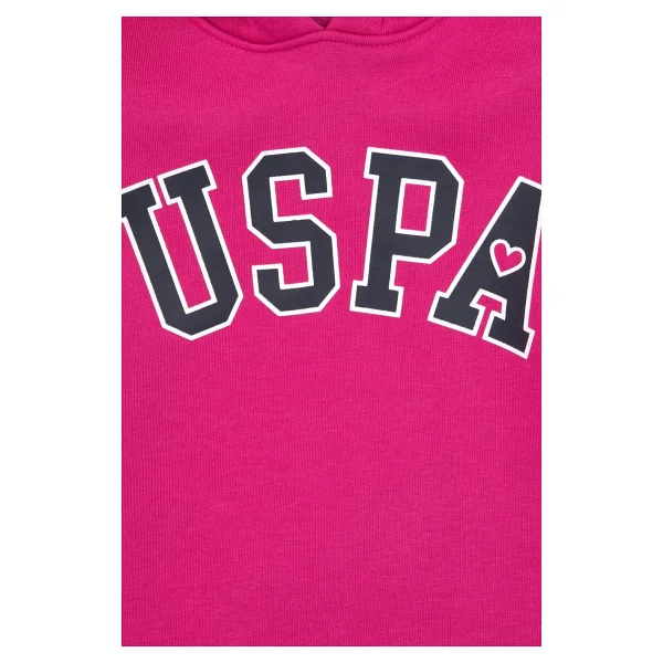 U.S. Polo Assn 50317890-Vr041 Kapüşonlu Pembe Çocuk Sweatshirt - Görsel 6
