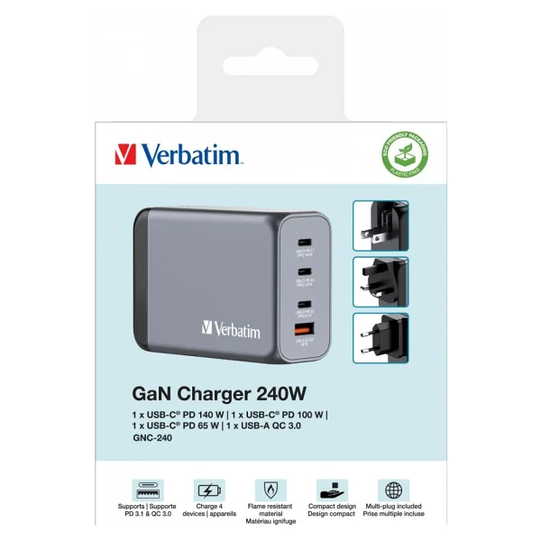 Verbatim 32205 Gnc-240 240 W Hızlı Şarj Adaptörü - Görsel 4