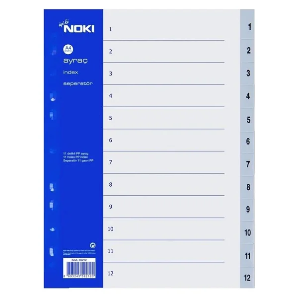 Noki 59212 1-12 Rakamlı Seperatör - Görsel 3