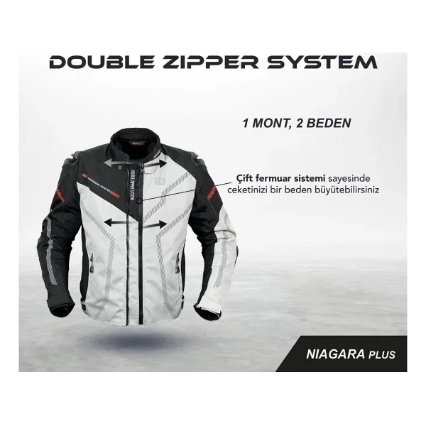 Forte Gt 2003003 Niagara Plus Erkek 3 Mevsim Motosiklet Montu - Görsel 7