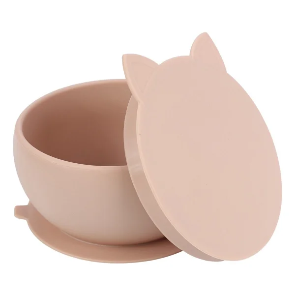 Pandish Kitten Vakum Tabanlı Kapaklı Silikon Kase Lila - Görsel 3