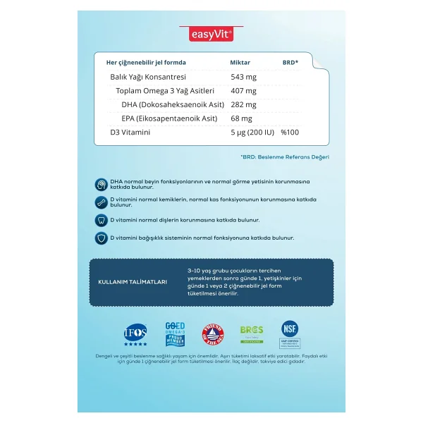 Easyvit Easyfishoil Omega 3 30 Tablet 2'li - Görsel 3