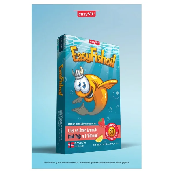 Easyvit Easyfishoil Omega 3 Çilek Ve Limon Aromalı 30 Tablet - Görsel 7
