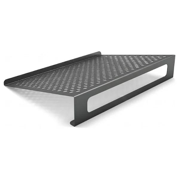 Plasfire Metal Laptop Standı Ve Monitör Yükseltici - Hava Kanallı Delikli Tasarım Siyah) - Görsel 3