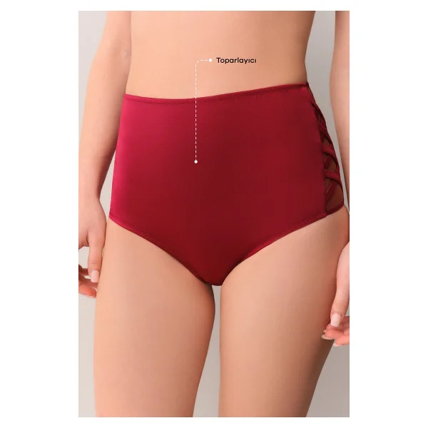 Suwen Yüksek Bel Yanı Biyeli Bikini Alt - Görsel 5