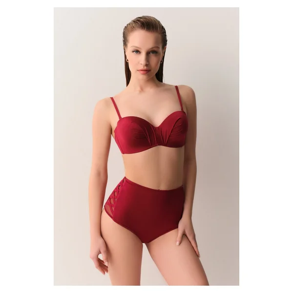 Suwen Yüksek Bel Yanı Biyeli Bikini Alt - Görsel 3