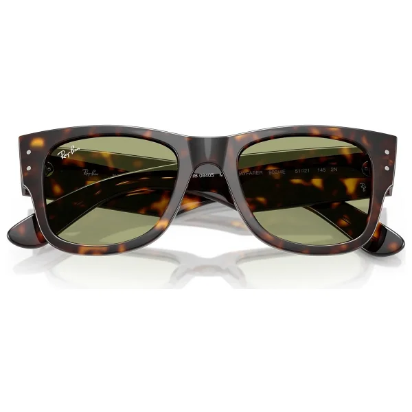 Ray-Ban Mega Wayfarer 0840s 902/4e Havana-Green Güneş Gözlüğü - Görsel 6