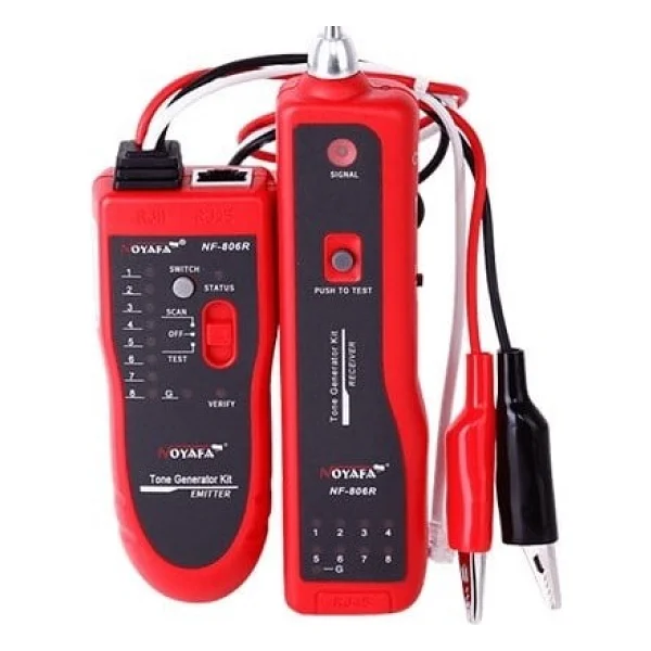 Noyafa Nf-806r Tel Izleyici Rj45 Rj11 Utp Stp Kablo Bulucu Ve Süreklilik Test Cihazı - Görsel 2