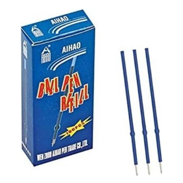 Aihao Tükenmez Kalem Yedeği Mavi B107-20 100 Lü (1 Paket 100 Adet) - Görsel 2