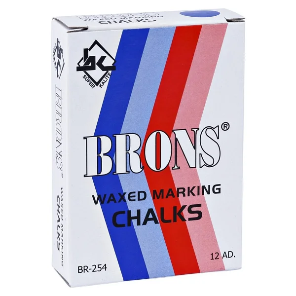 Brons Br-254 12'li Yağlı Mavi Tebeşir - Görsel 4