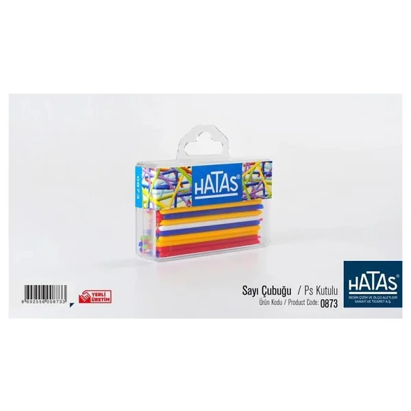Hatas Hataş 0873 Sayı Çubuğu Plastik Kutulu - Görsel 2