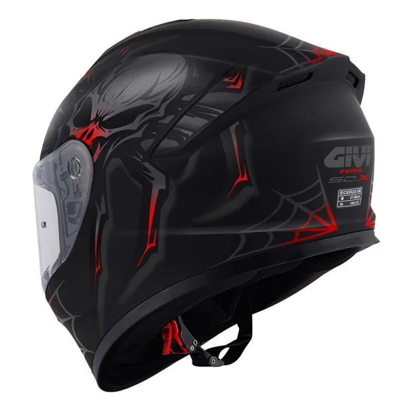 Givi 50.X Arachno Mat Siyah Kırmızı Full Face Motor Kaskı - Görsel 5